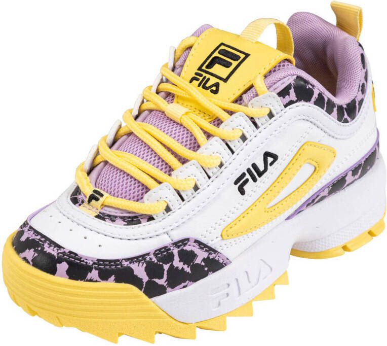 Fila Disruptor F sneakers wit geel roze