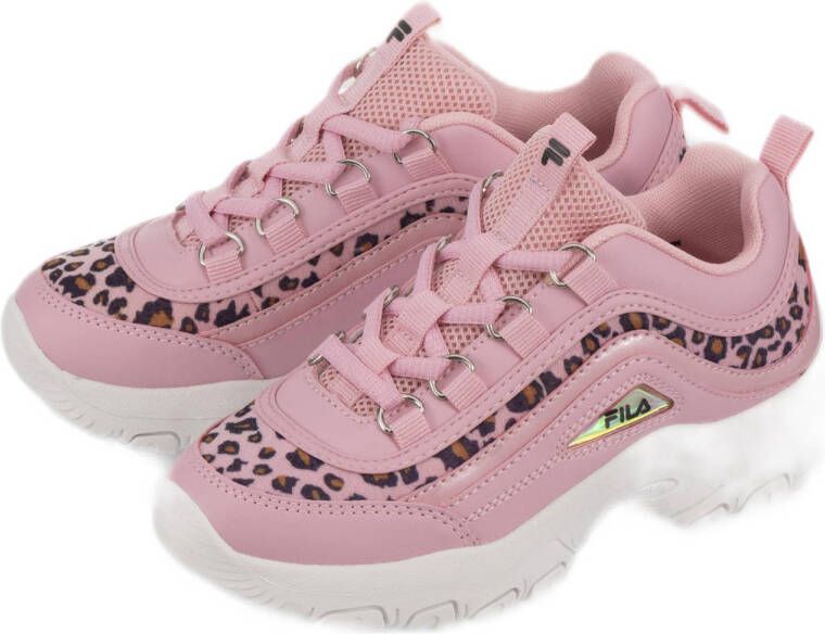 Fila Strada A sneakers dierenprint roze zwart