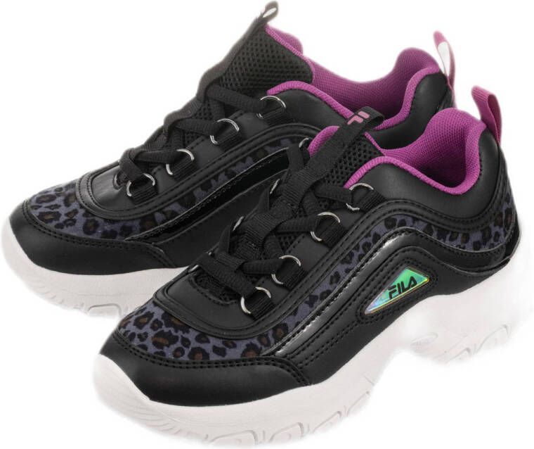 Fila Strada A sneakers dierenprint zwart fuchsia