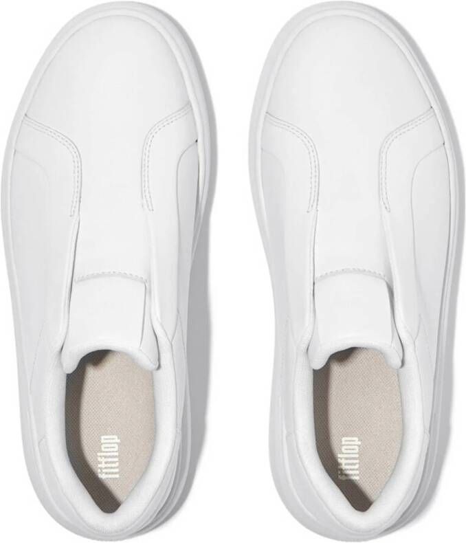 FitFlop TM E4T leren slip-on sneakers wit