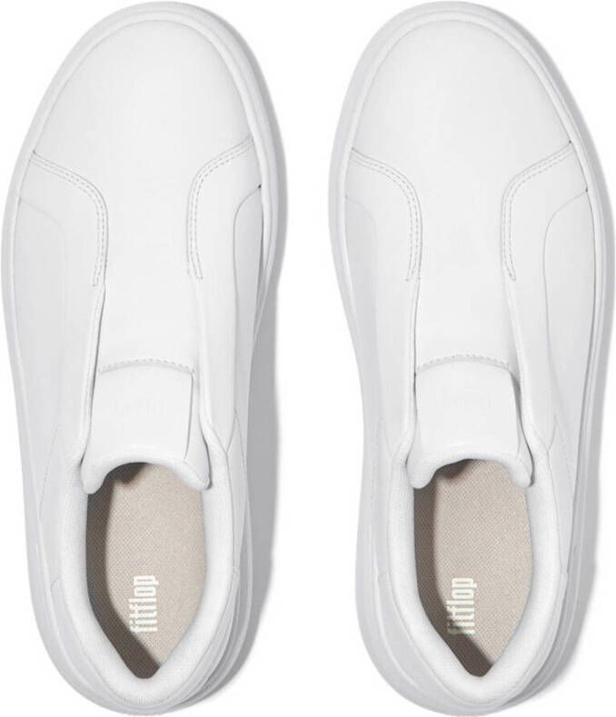 FitFlop TM E4T leren slip-on sneakers wit
