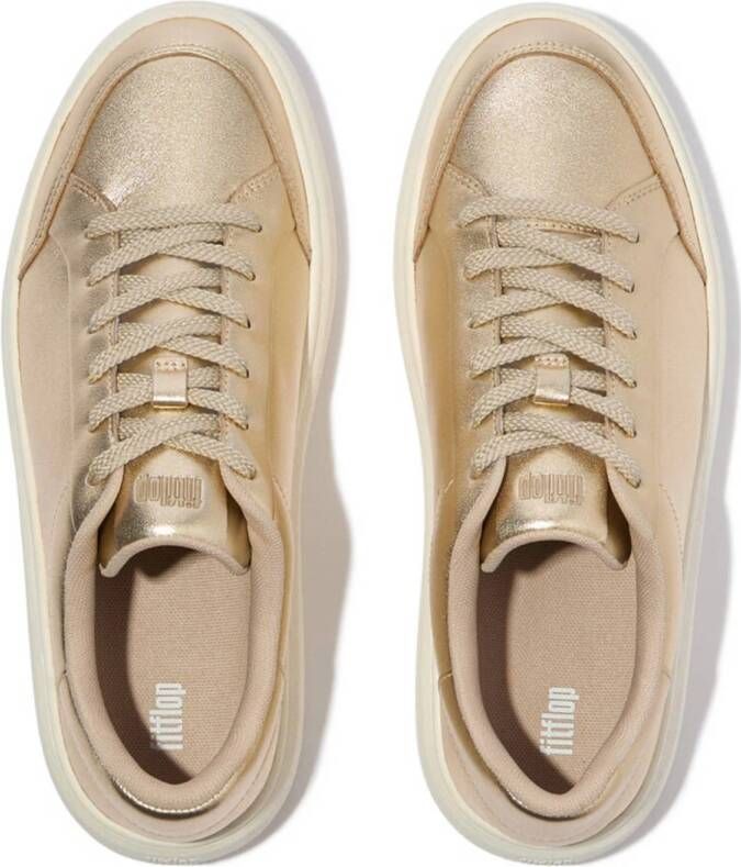 FitFlop TM E5T leren sneakers goud