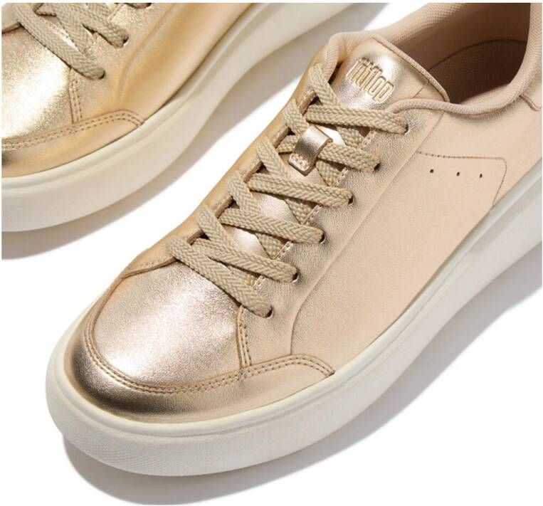 FitFlop TM E5T leren sneakers goud
