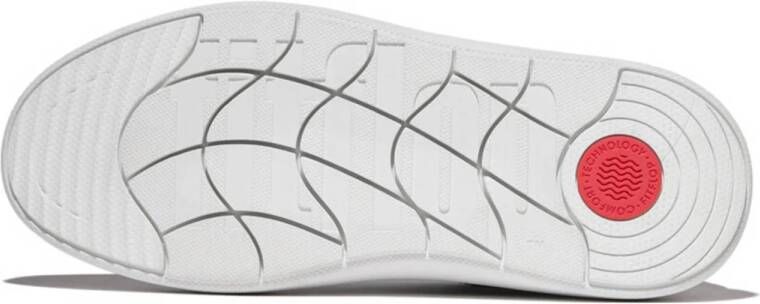 FitFlop TM E5T leren sneakers zilver