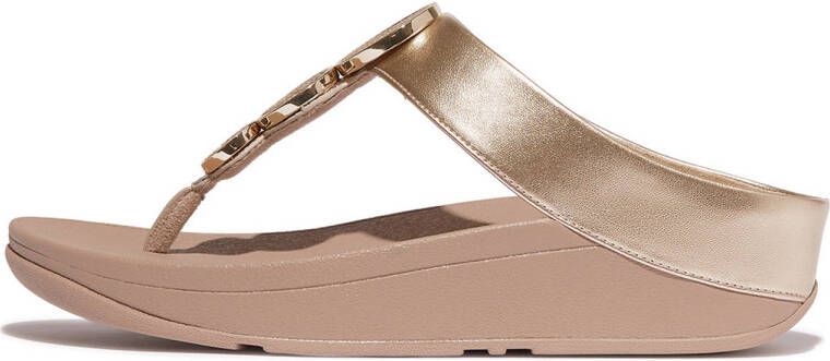 FitFlop TM Halo Bead-Circle Metallic Toe-Post teenslippers goud