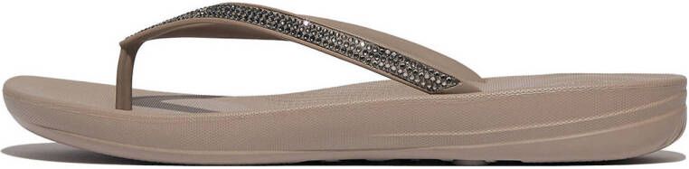 FitFlop TM Iquishion Sparkle teenslippers taupe