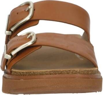 FitFlop TM leren slippers cognac