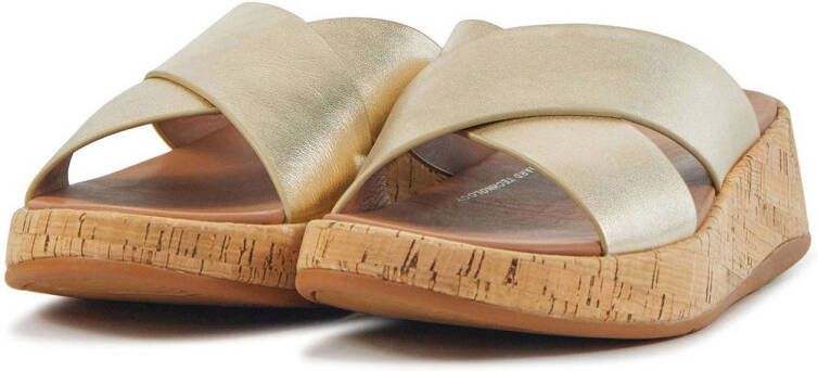 FitFlop TM leren slippers goud