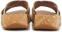 FitFlop F-Mode Metallic Leather Cork Flatform Cross Slides GOUD - Thumbnail 4