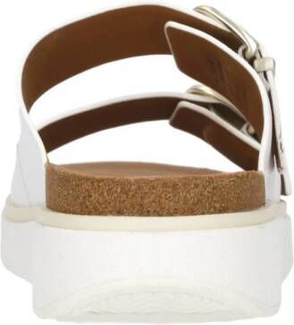 FitFlop TM leren slippers wit