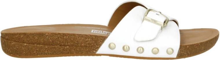 FitFlop TM leren slippers wit