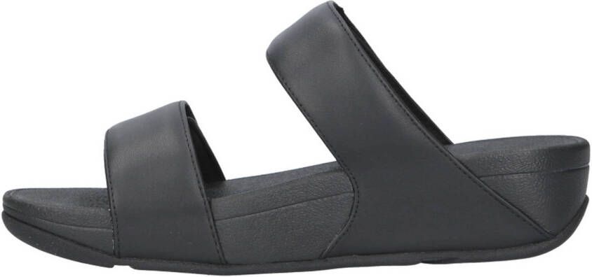FitFlop TM leren slippers zwart