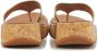 FitFlop F-Mode Leather Cork Flatform Toe-Post Sandals GOUD - Thumbnail 4