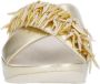 FitFlop Rumba Beaded Metallic Cross Slides GOUD - Thumbnail 3