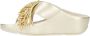 FitFlop Rumba Beaded Metallic Cross Slides GOUD - Thumbnail 4