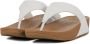 FitFlop Lulu Leather Toepost slippers voor Vrouwen Wit - Thumbnail 14
