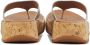 FitFlop F-Mode Leather Cork Flatform Toe-Post Sandals ZILVER - Thumbnail 4