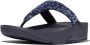 FitFlop TM Lulu Crystal-Mix Toe-Post teenslippers met glitters donkerblauw - Thumbnail 3