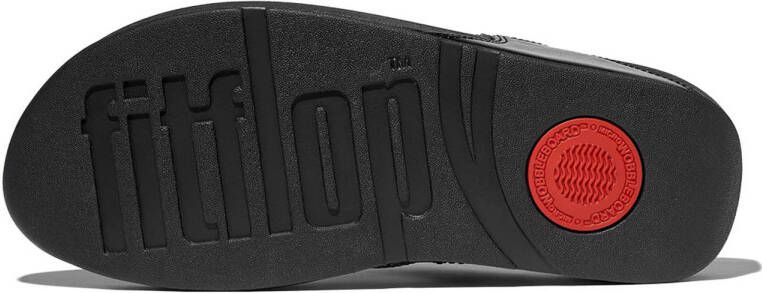 FitFlop TM Lulu Crystal-Mix Toe-Post teenslippers met glitters zwart