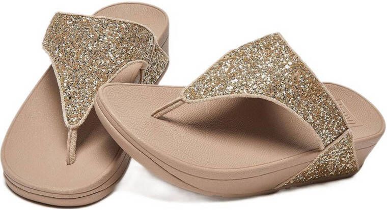 FitFlop TM Lulu Glitter Toe-Thongs teenslippers beige