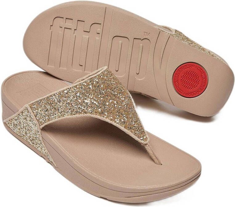 FitFlop TM Lulu Glitter Toe-Thongs teenslippers beige