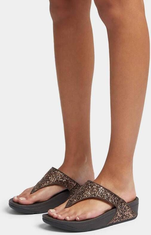 FitFlop TM Lulu Glitter Toe-Thongs teenslippers bruin