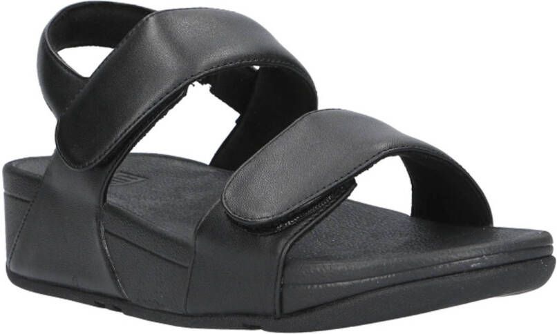 FitFlop TM Lulu Leather Adjustable leren sandalen zwart
