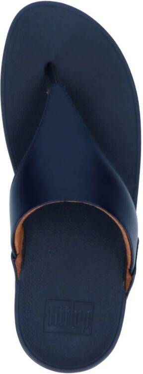 FitFlop TM Lulu leren teenslippers donkerblauw