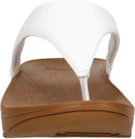 FitFlop TM Lulu leren teenslippers wit