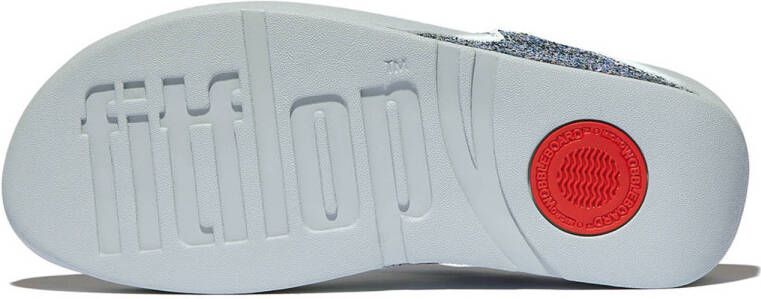 FitFlop TM Lulu Multi Tonal Glitter Toe-Post teenslippers met glitters Quiet Blue