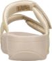 FitFlop TM Lulu Shimmer Adjustable Slides slippers lichtbeige - Thumbnail 3