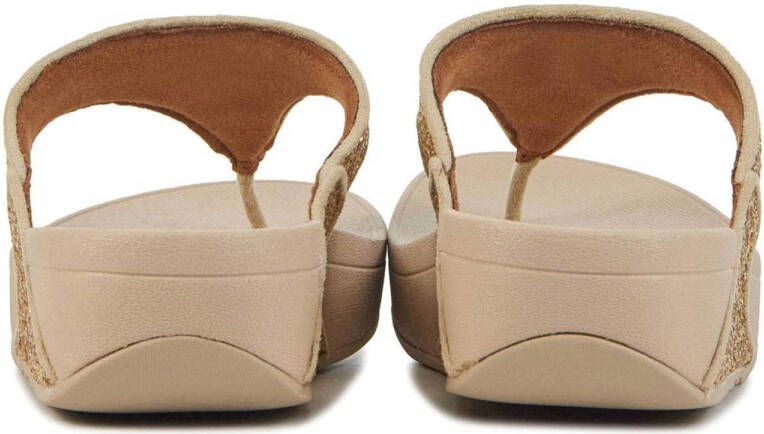 FitFlop TM Lulu Toe Glitter teenslippers met glitters goud