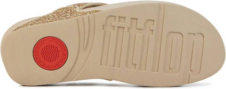 FitFlop TM Lulu Toe Glitter teenslippers met glitters goud