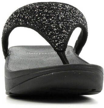 FitFlop TM Lulu Toe Glitter teenslippers zwart