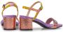 Floris van Bommel Asti 02.00 leren sandalettes roze paars - Thumbnail 2