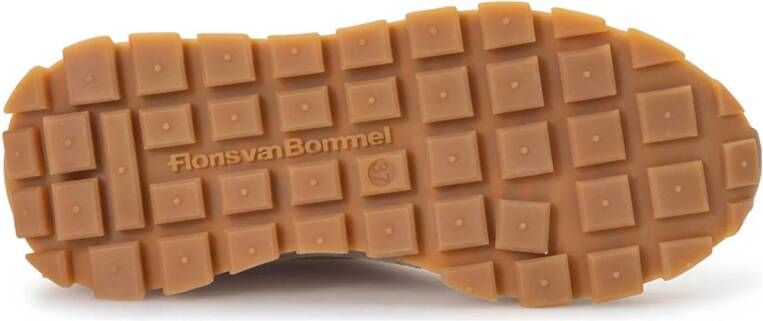 Floris van Bommel Blokki 05.06 leren sneakers taupe