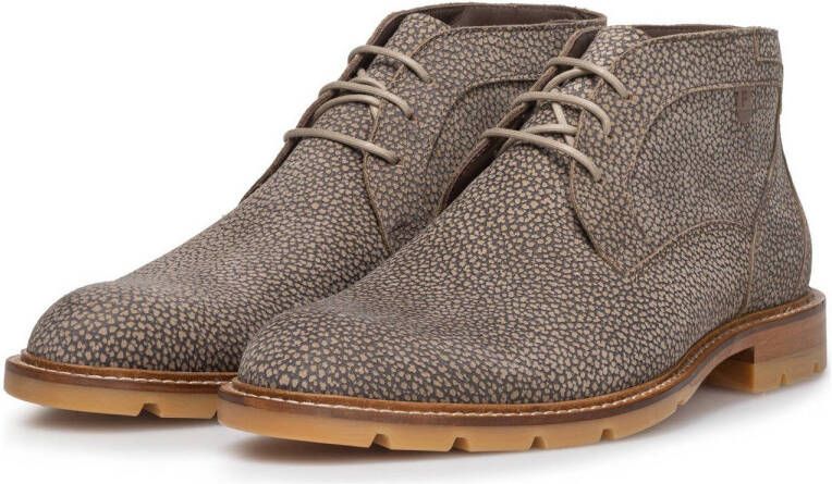 Floris van Bommel De Braver 01.01 nubuck veterboots lichtbruin