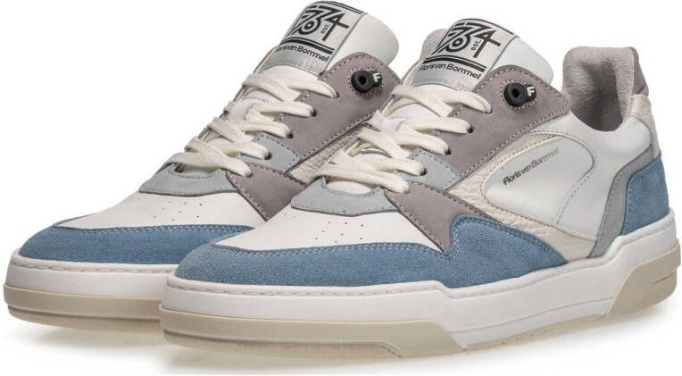 Floris van Bommel De Dunker 03.05 leren sneakers wit blauw