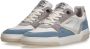 Floris van Floris van Bommel van Floris van Bommel Sneakers Heren Lage sneakers Herenschoenen Leer SFM-10201 Wit blauw - Thumbnail 8