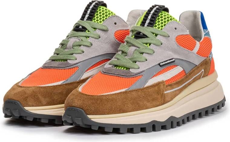 Floris van Bommel De Gripper 02.01 suède sneakers oranje