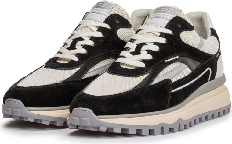 Floris van Bommel De Gripper 02.05 suède sneakers zwart grijs