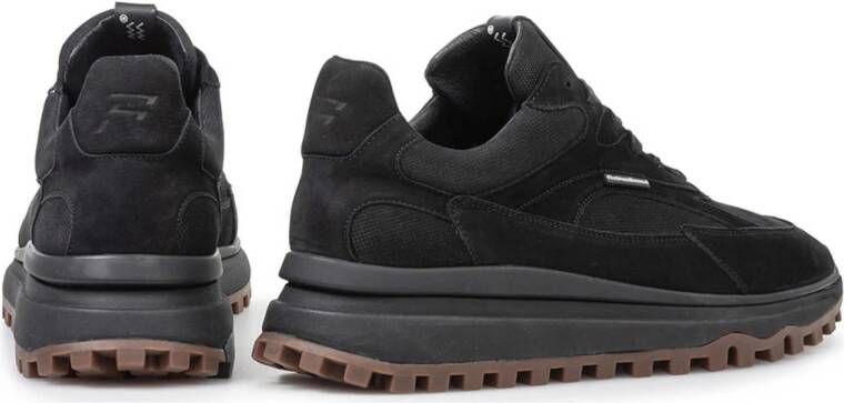 Floris van Bommel De Gripper 04.03 nubuck sneakers zwart