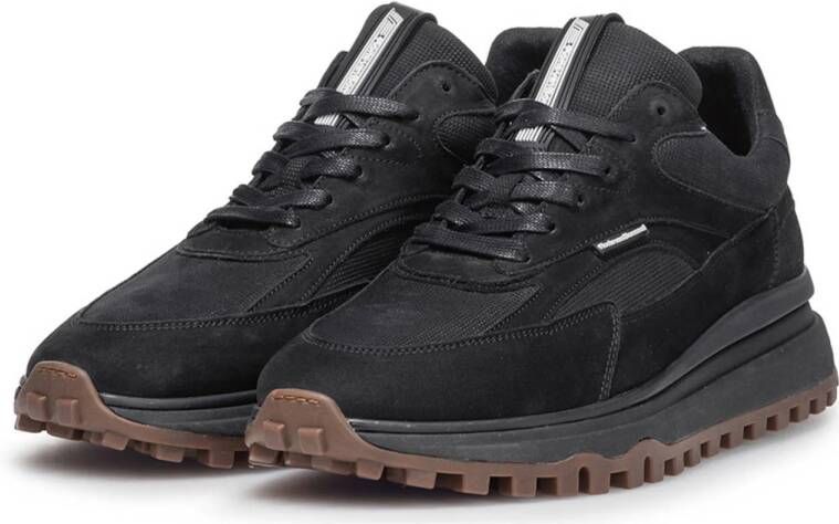 Floris van Bommel De Gripper 04.03 nubuck sneakers zwart