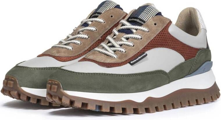 Floris van Bommel De Grommer 01.19 leren sneakers groen