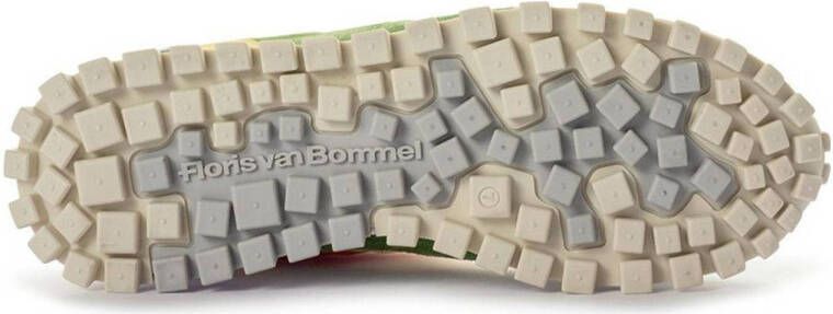 Floris van Bommel De Grommer 07.00 suède sneakers groen geel