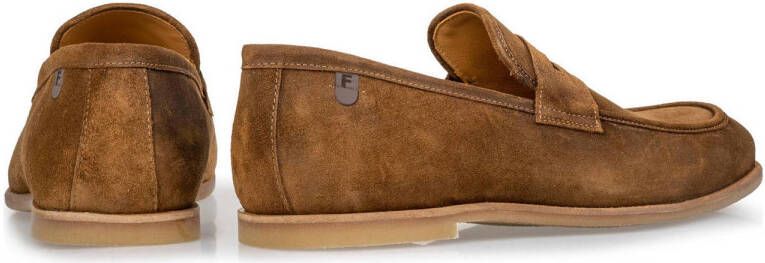 Floris van Bommel De Kruimer 01.00 suede loafers cognac