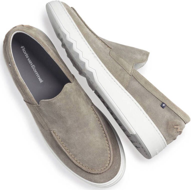 Floris van Bommel De Kupster 04.02 suède loafers taupe