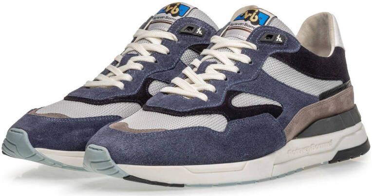 Floris van Bommel De Runner 02.01 suède sneakers blauw