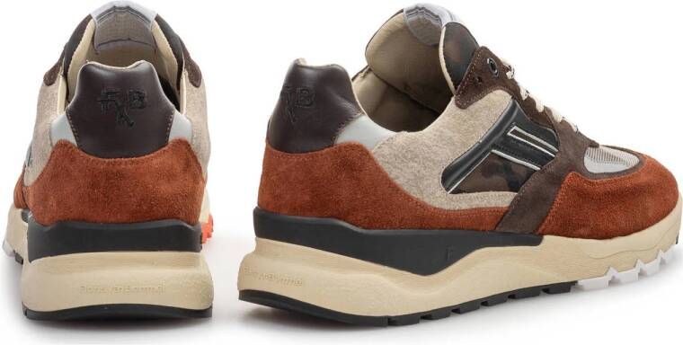 Floris van Bommel De Treener 01.22 suède sneakers oranje