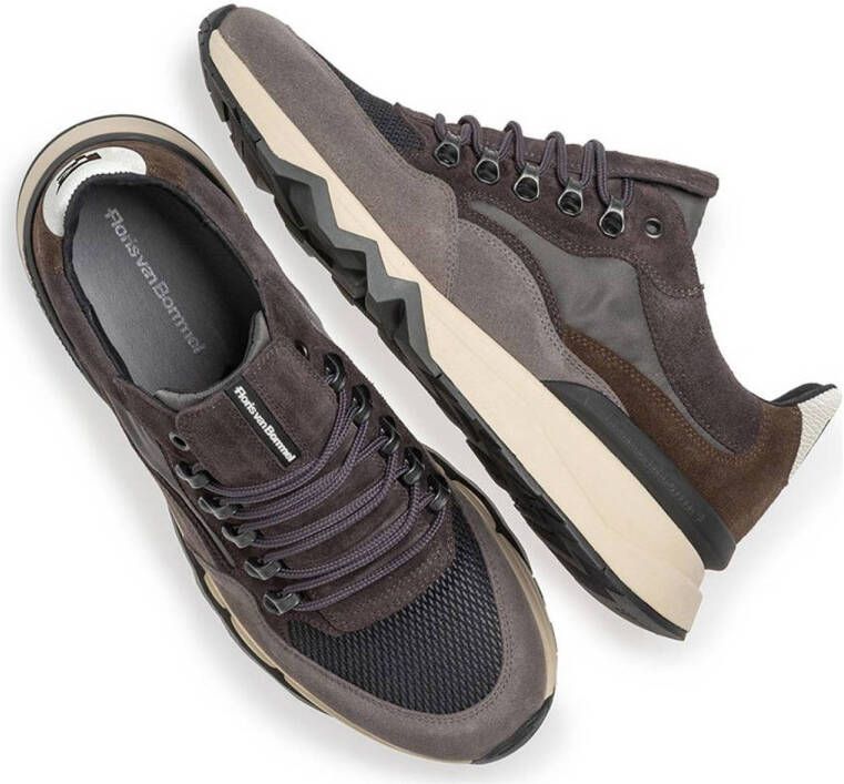 Floris van Bommel De Zager 01.21 suède sneakers grijs